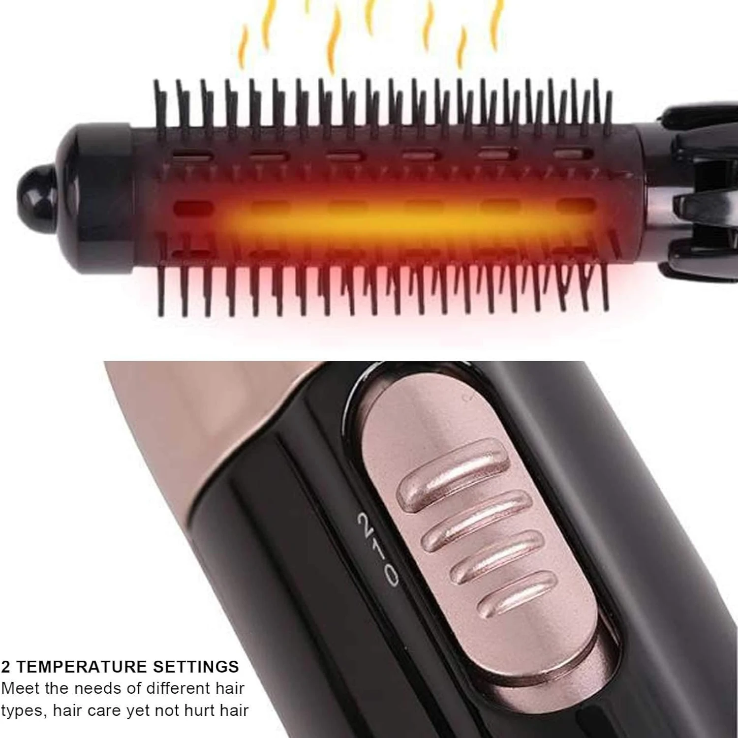 Ionic Hair Styling Set with Adjustable Heat Settings - Perfect for All Hair Types, Create Flawless Blowouts and Beautiful Hairst