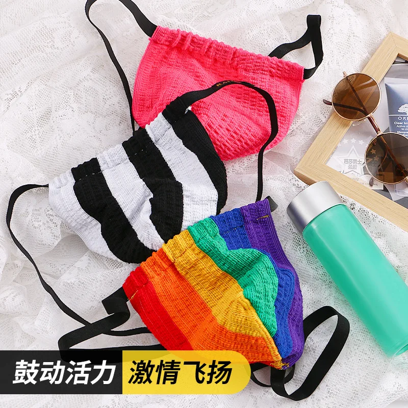 Mens underwear with thin band panties knitted breathable underwear trend men.