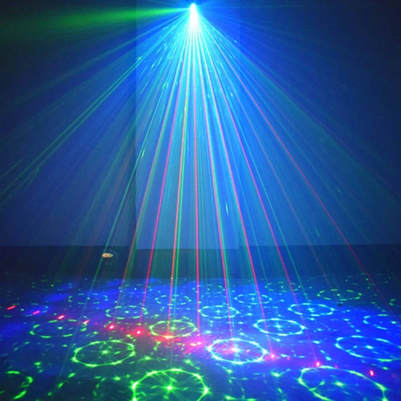 RGB Disco LED DJ Laser Light Projector 60 Pattern Strobe Nightclub Lights  Home Holiday Decor Party Lamp Stage Lighting Effect