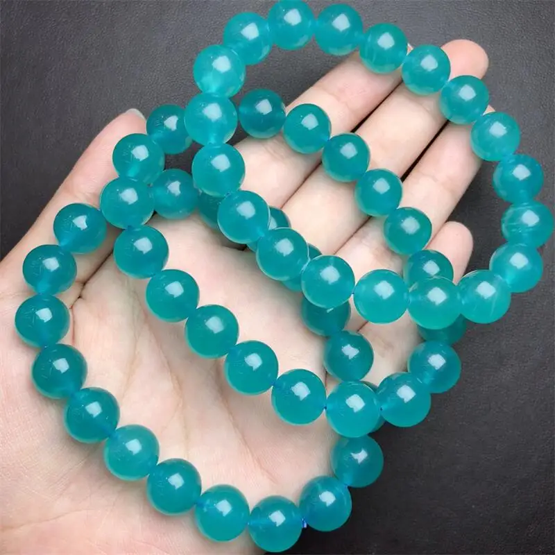 10.5MM Natural Amazonite Bracelet For Women Men Love Gift Crystal Beads Strands Jewelry Gift 1PCS