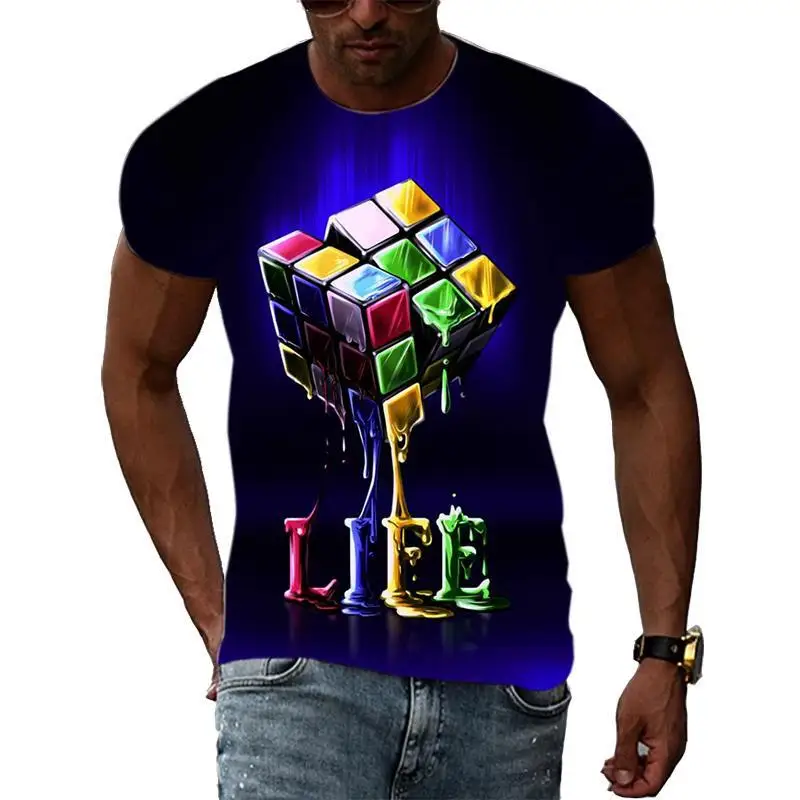 Magic Cube 3D Printed Men T shirt Summer Casual Harajuku Tee Top Unisex Oversized Streetwear