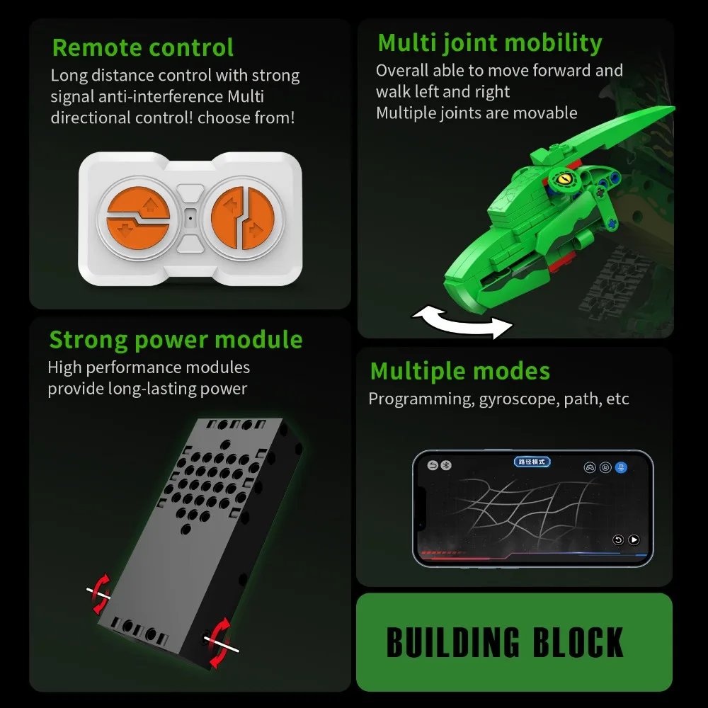 5 en 1 ville technique télécommande déformé Robot dinosaure blocs de construction Jurassic Rex APP RC briques jouets pour enfants cadeaux