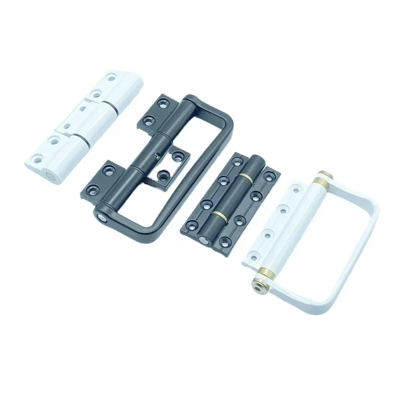 Foldable Door and Window Hinge with Pull Handle, Aluminum Alloy Active Pivot Narrow Hinge Axis Ideal for Foldable Door Window