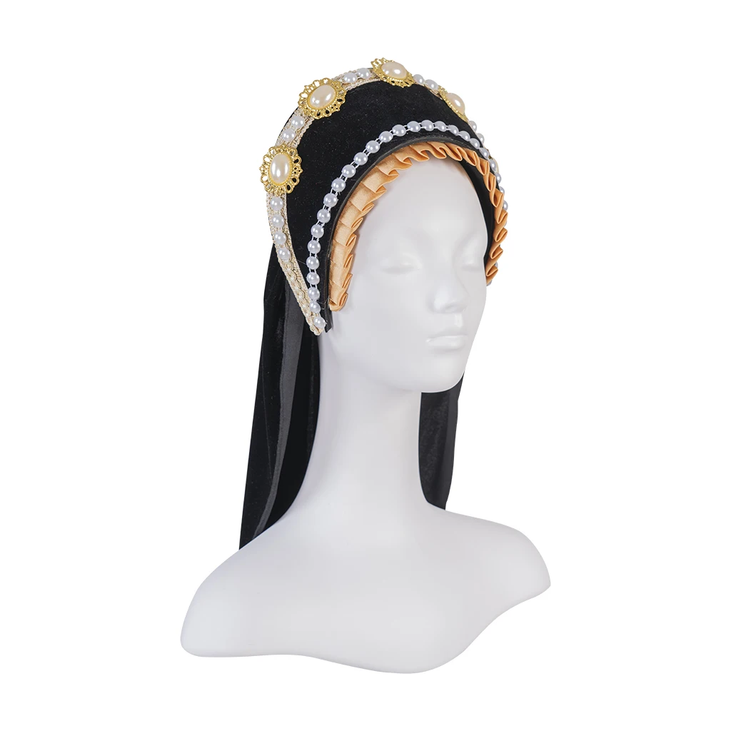 Renaissance Tudor Crown Headband Victorian Queen Elizabeth Tudor French Hood Anne Boleyn Cosplay Elizabethan Headdress Coronet