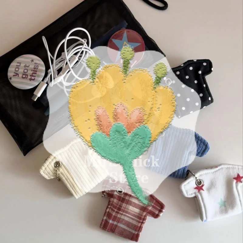 1Pcs Y2k Creative Clothing Shaped Earphone Storage Bag Data Cable Organizer INS Decor Accessories Keychains