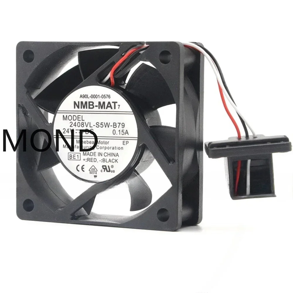 2408VL-S5W-B79 A90L-0001-0576 Ventilador de servidor para NMB NMB-MAT Fluxo axial CPU Fanuc Sistema Inversor Ventilador de resfriamento 24V 0,15A 6020 6CM