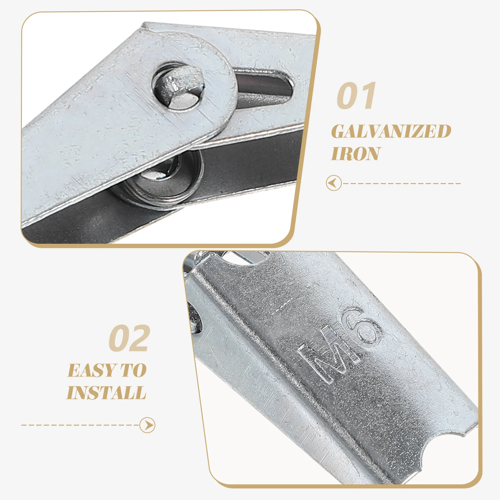 

12Pcs Aircraft Expansion Hardware Toggle Anchors Galvanized Iron Heavy Duty Wall Fixings for Drywall Hollow Walls Gypsum Cement