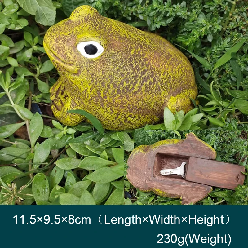 Coffre-fort à clés de jardin extérieur, boîte de rangement de sécurité pour la maison, coffres-forts à clés, cage de roche cachée, animaux, grenouille, escargot, théâtre, nouveau