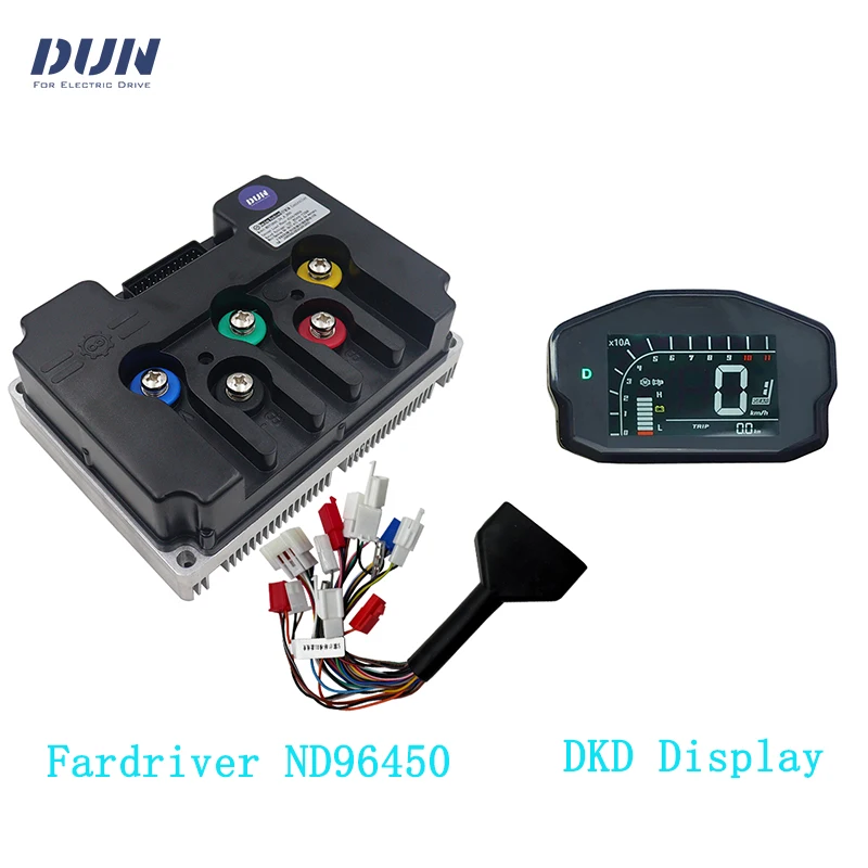 

Контроллер Fardriver V2 ND96450 96В с датчиком Холла, BLDC, 170А (фаза), 450А, материнская плата контроллера с дисплеем DKD для двигателей 3-6 кВт