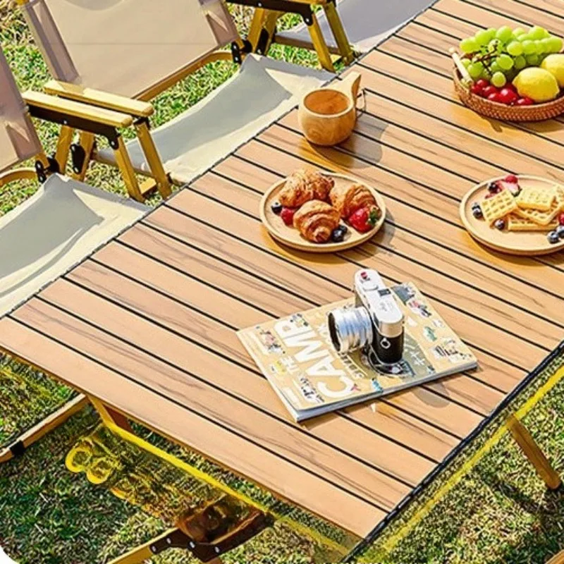 

Outdoor folding egg roll table portable table and chairs