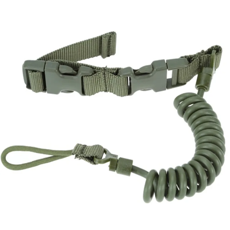 Tactical Anti-lost Spring Lanyard Gun Rope Spring Strap Outdoor Airsoft Paintball Army Military Gun Rope Hunting Accessories