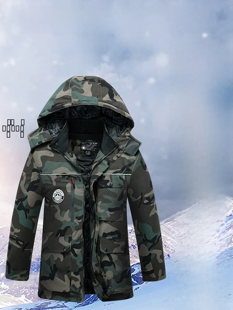 

Мужская зимняя рабочая куртка из утолщенного хлопка, водонепроницаемая, для холодных складских помещений, камуфляжная, прочная, повседневная, деловая