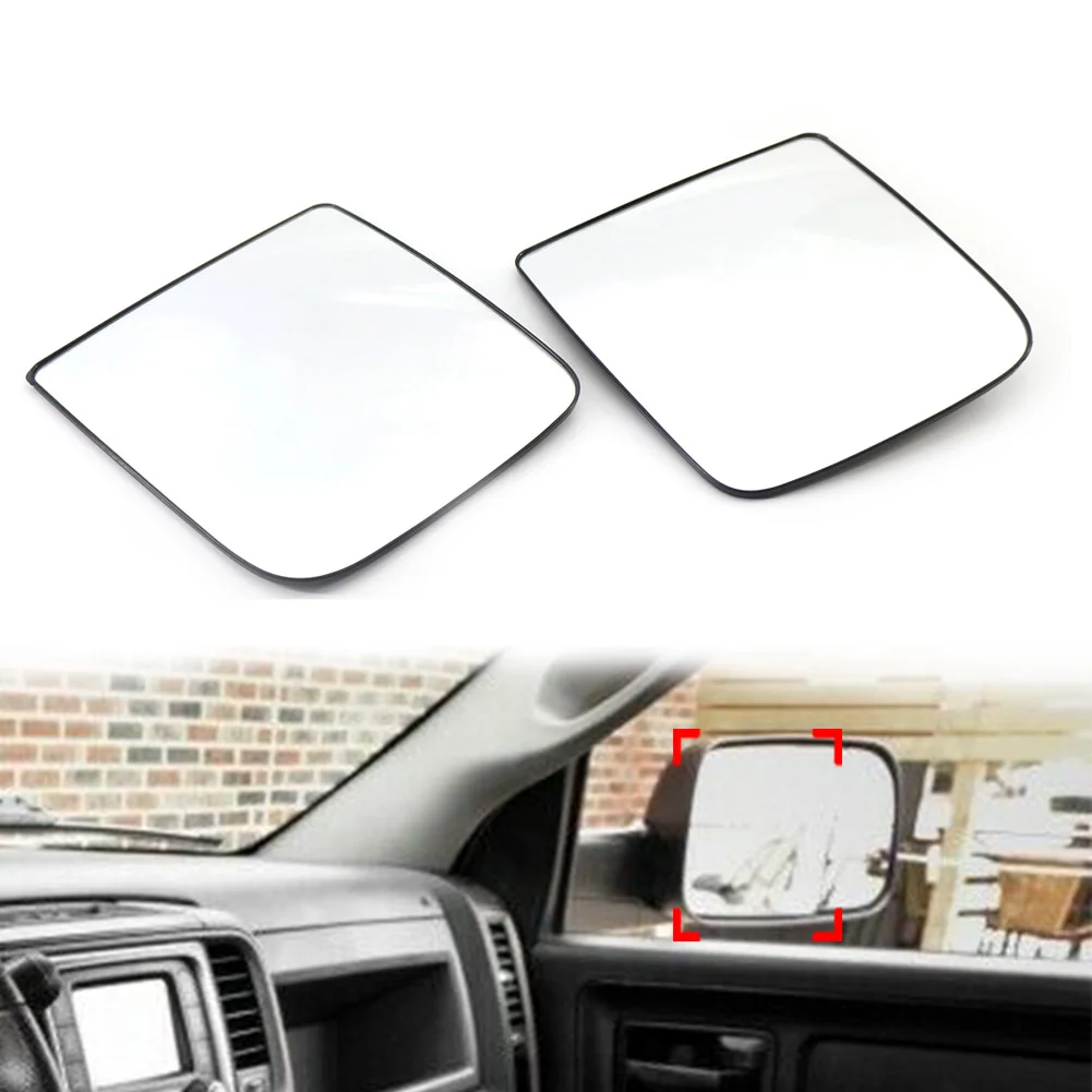 

1Pair Car Upper Towing Mirror Glass Replacement For Dodge Ram Pickup Truck 1500 2500 3500 68067729AA/68067728AA