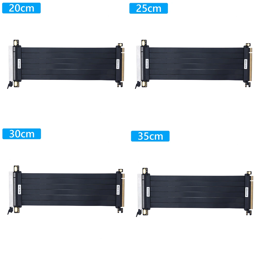 Tarjeta extensora Flexible de alta velocidad PCIe 3,0 X16, Cable de extensión GPU, puerto de extensión, adaptador de 180 grados, Cable de extensión PCIE 3,0