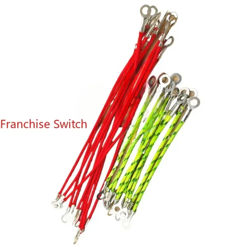 50PCS Rice Cooker High Temperature Resistant Cable, Red Wire + Yellow  18+10cm Terminal  Maintenance