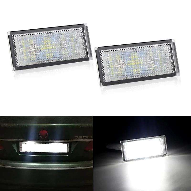 Dla BMW E66 E65 7 seria 4D tylny ogon 12V 18SMD LED lampa światło do tablicy rejestracyjnej żarówka 2001-2004 2005 2006 2007 2008