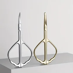 Professional Butterfly Shape Eyebrow Scissors - Stainless Steel Cuticle and Nose Hair Trimmer for Facial Hair Removal