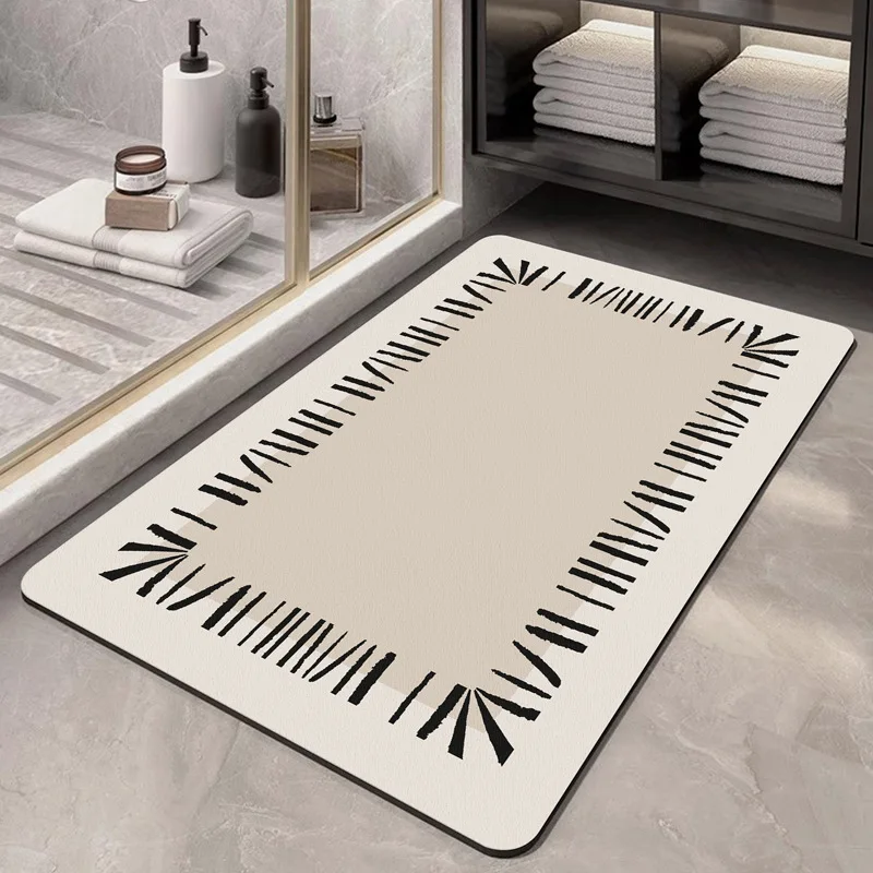 Bathroom Mat Rug Bath Mat Water Absorbent Non-Slip Quick Dry Bath Mats for Bathtub Shower Room Ideal Supplies Home Decor