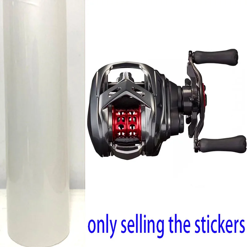 2Sets Fishing Boat Change Color Membrane Sticker For 20 Alpha Baitcast Reel Transparent Protective Film Accessories