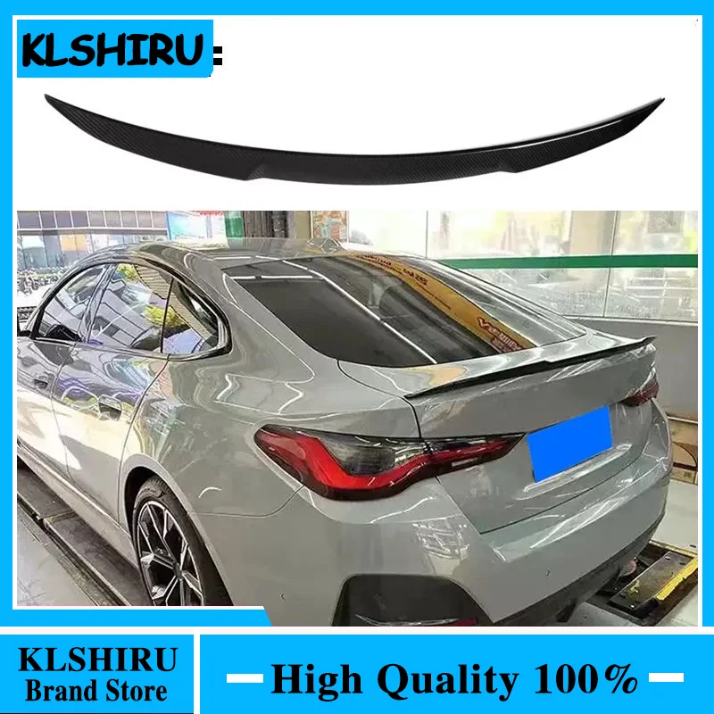 Carbon Fiber Car Trunk Spoiler Boot Lip For BMW 4 Series I4 G26 M Sport Sedan 430i 440i 2021 2022 Car Rear Trunk Spoiler Wing