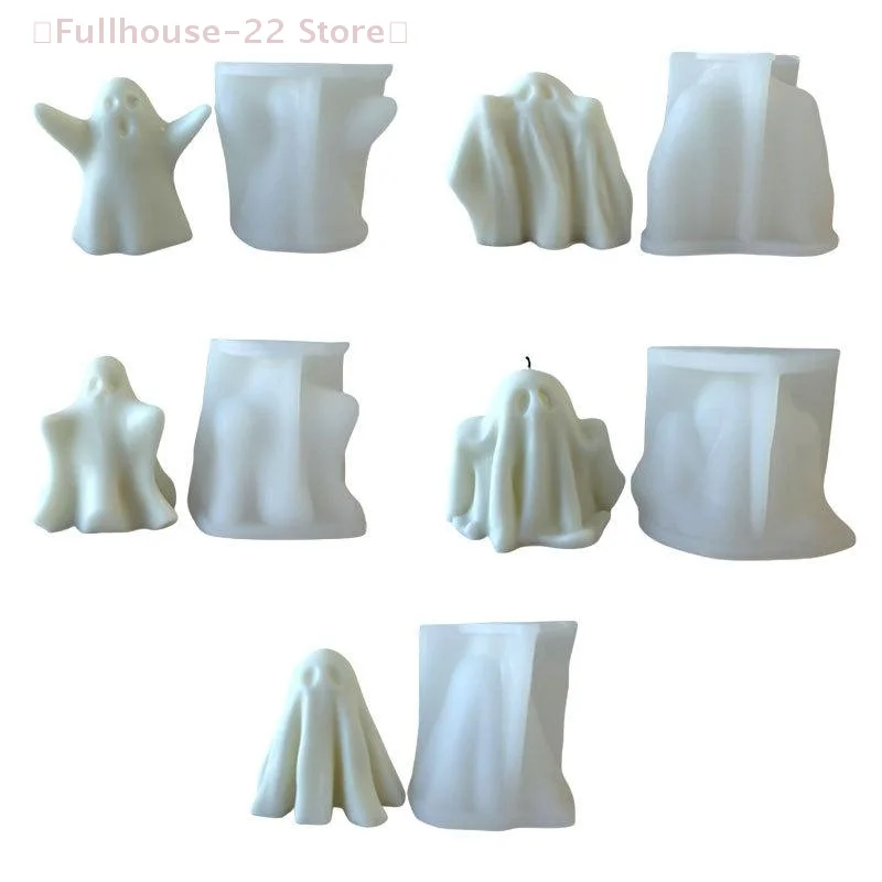 

【MAX-22】DIY Призрачная свеча, силиконовая форма, ароматерапевтическая свеча, пластырь, форма для мыла ручной работы, эпоксидная смола, инструменты для литья, Хэллоуин