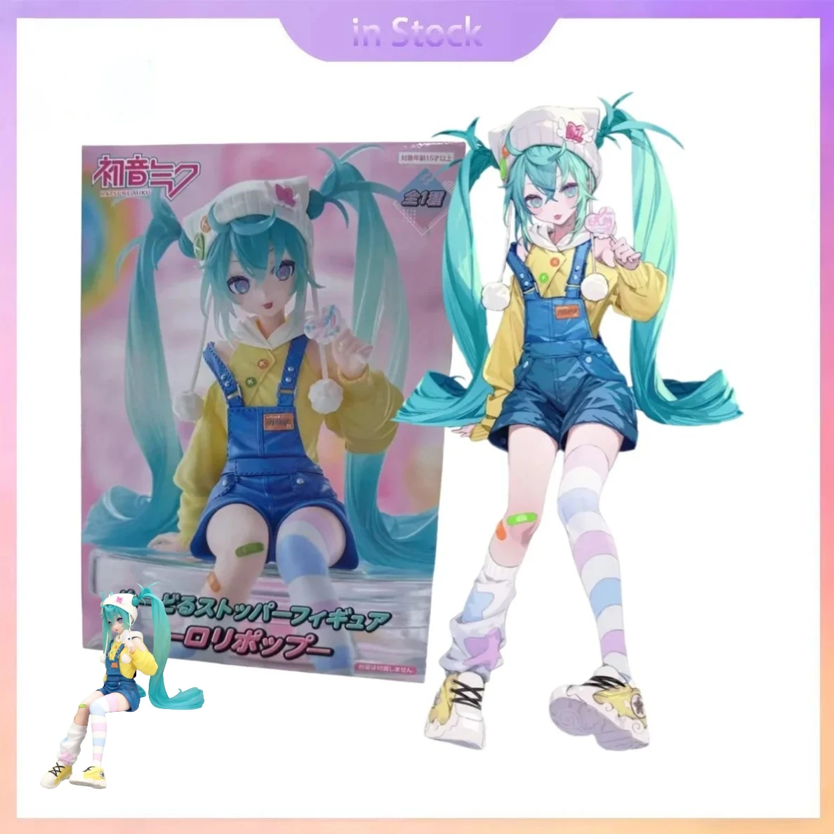in-stock-original-genuine-furyu-hatsune-miku-noodle-stopper-lollipop-ver-cartoon-anime-collection action-figure-model-kits