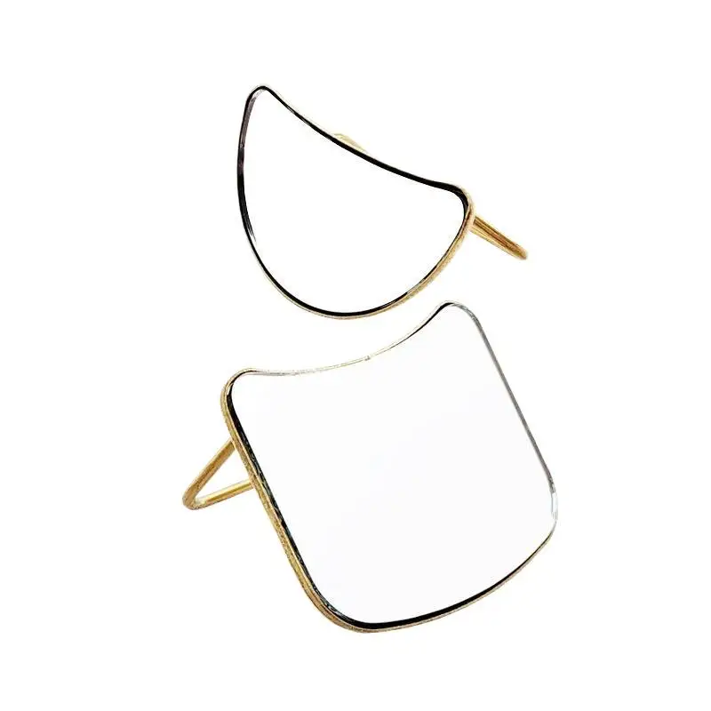 1pcs Moon Eyelash Extension Inspection Mirror Holder Stainless Steel Handleless Mirror Grafting False Lash Supplier Makeup Tools - view 6