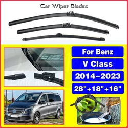 Juego de escobillas de limpiaparabrisas delanteras y traseras para Mercedes Benz Vito Viano V Class W447 2014-2023, accesorios para parabrisas de ventana