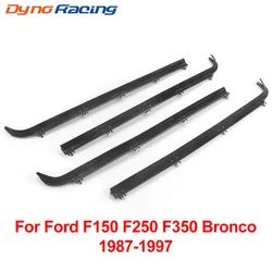 F2TZ1521457A E7TZ1521453A 4PCS Inner & Outer Car Door Window Seal Belt Weatherstrip Kits For 1987-1997 Ford F150 F250 F350