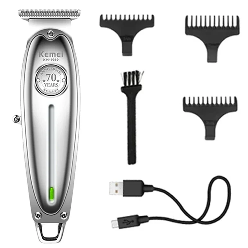 

"Professional Full Metal Housing Hair Trimmer Beard Clipper Kit - Cord/Cordless Men Grooming Electric Machine"