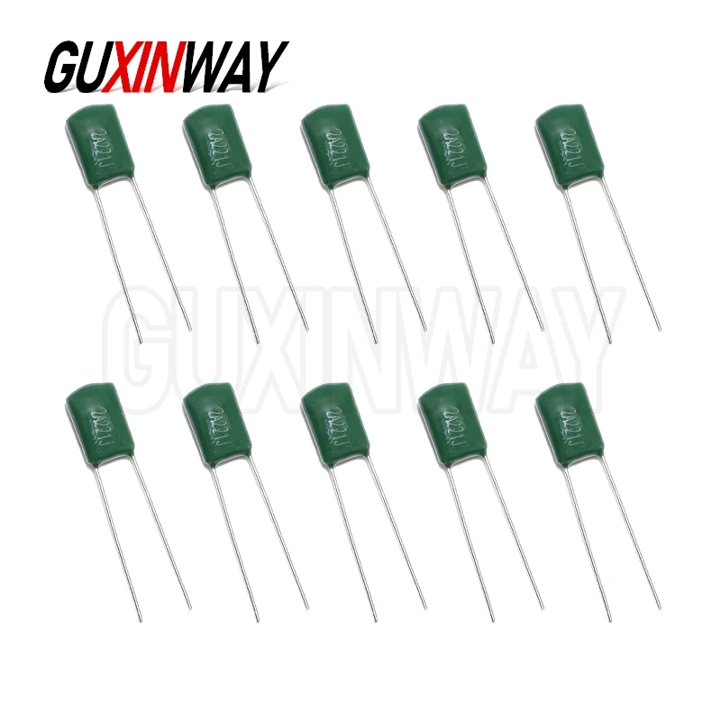 50 قطعة 100V فيلم البوليستر مكثف 330PF 470PF 560PF 102 222 472 103 223 333 473 104 1NF 2.2NF 10NF 22NF 47NF 100NF 0.1 فائق التوهج
