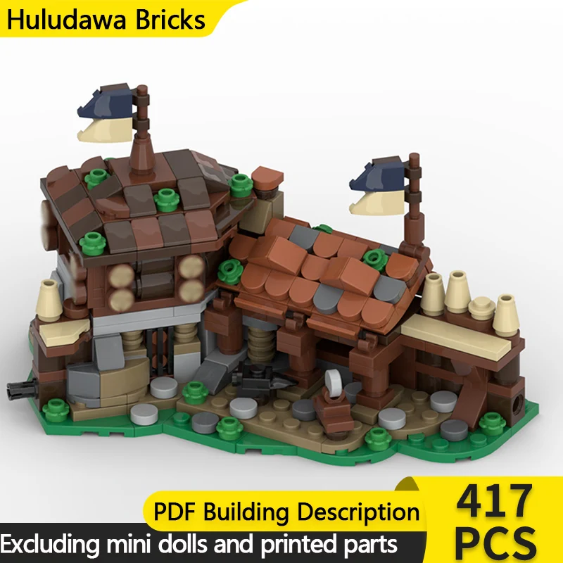 

Средневековый замок, модель MOC, строительные кирпичи, доспехи, двор, модульная технология, детские праздничные подарки, сборные игрушки, костюм