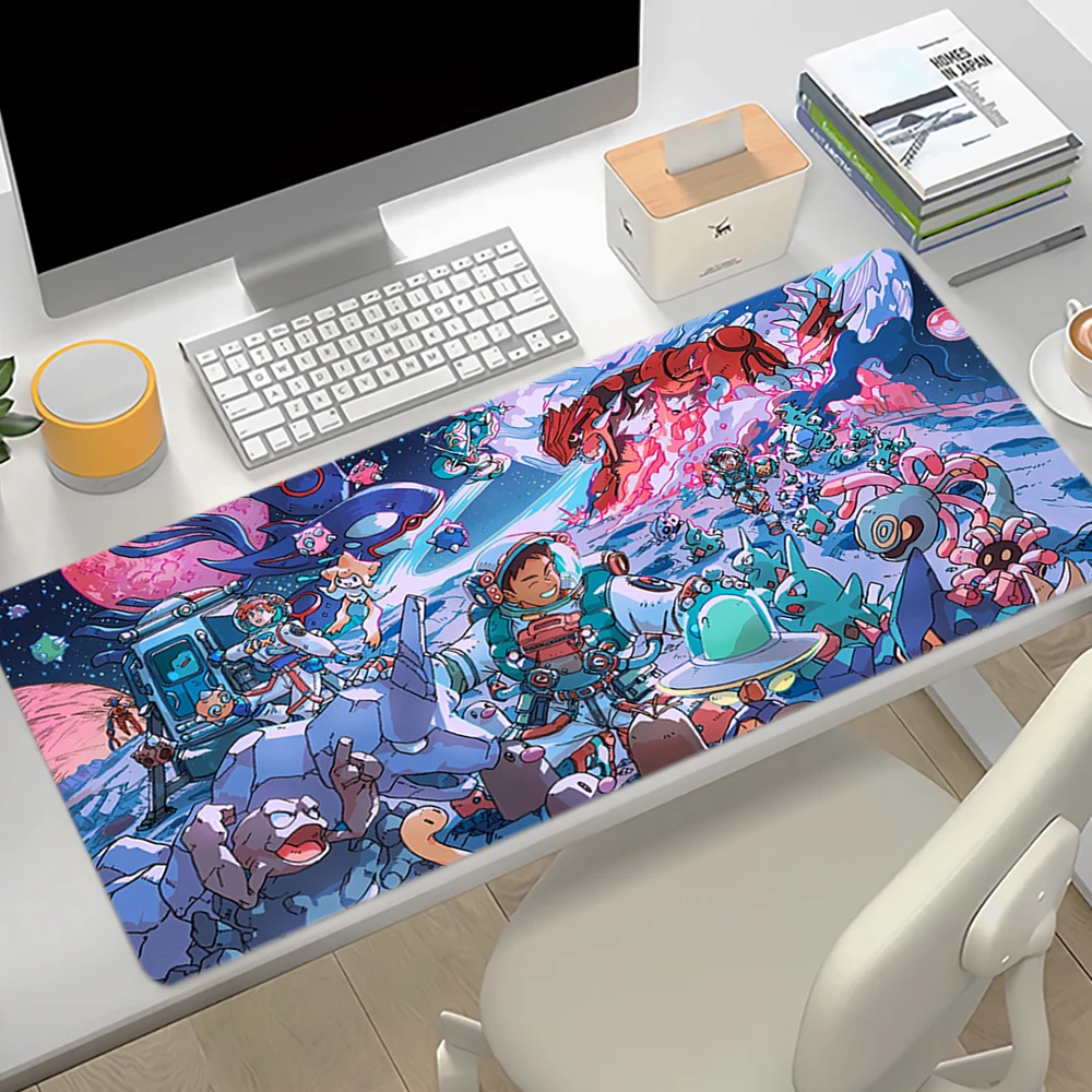 Gaming Mouse Pad Laptop Computer Accessories Anime Keyboard Mouse Mat Large Mousepad Gamer Desk Mat P-Pokemon Pikachu Mouse Pads