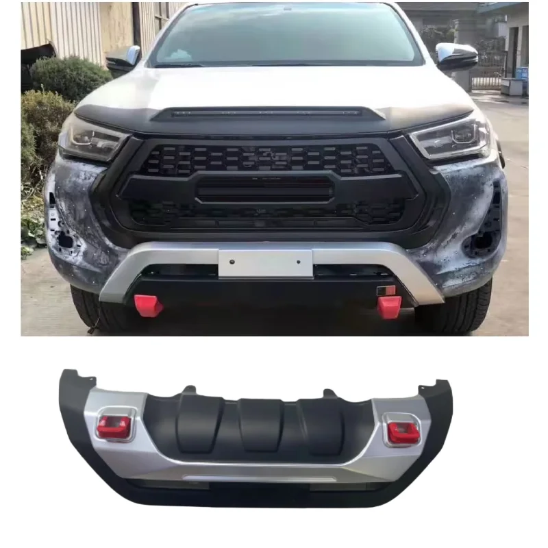 Hilux Front Bumper Cover Fit For Toyota Hilux Revo 2021 GR Exterior Auto Accessories Front Bumper Plate Cover 2021 Pickup Car