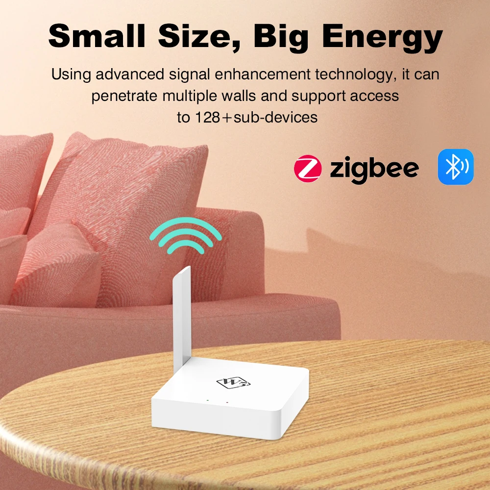 Tuya Wireless Smart ZigBee/Bluetooth Mesh Multi-Mode Gateway Hub With Antenna Bridge Smart Home Control With Tuya/Smart Life APP