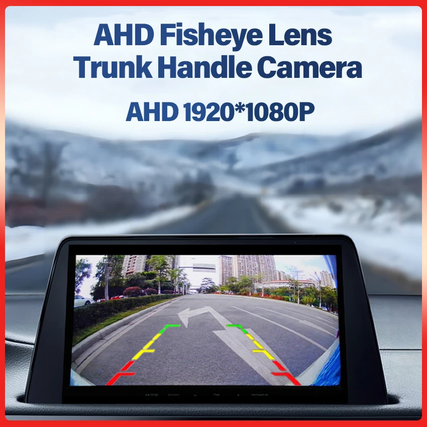 كاميرا الرؤية الخلفية AHD HD لأودي S4 A4 A4L RS4 B9 8W Avant A5 S5 Q5 8T F53 8R Quattro MIB مقبض الجذع وقوف السيارات عكس الكاميرا
