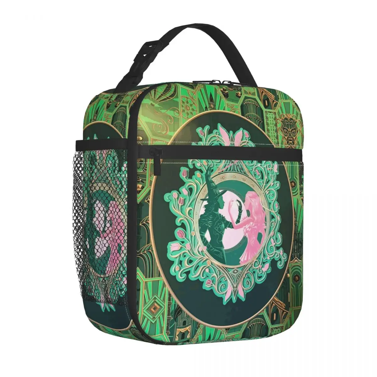 Wicked For Good Insulated Lunch Bag High Capacity Movie Lunch Container Thermal Bag Tote Lunch Box School Outdoor Girl Boy