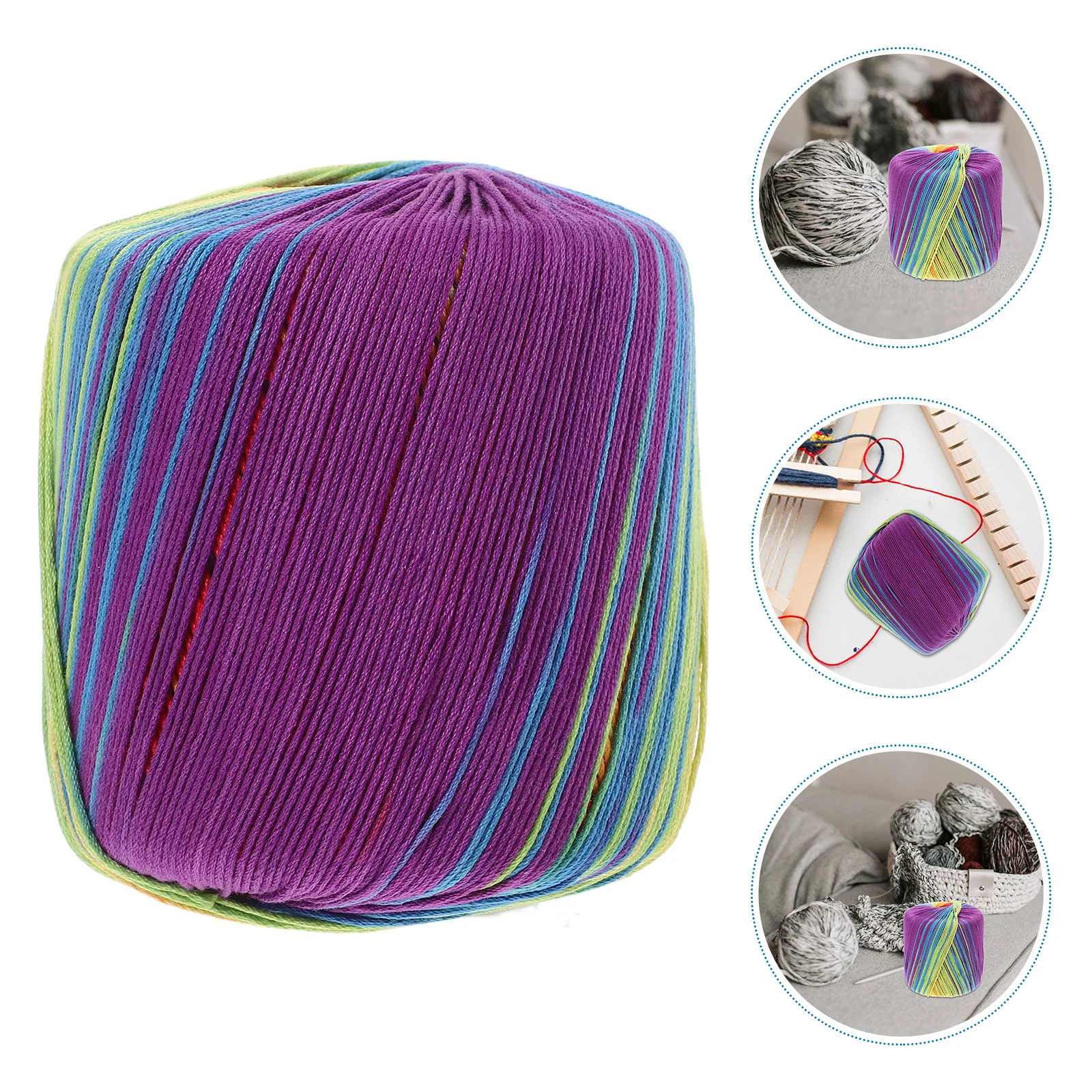 

Lace Cotton Yarn Gradient Color Crochet Thread Multicolor Rainbow Pastel Soft Knitting Yarn Material For Hats Gloves Shawls