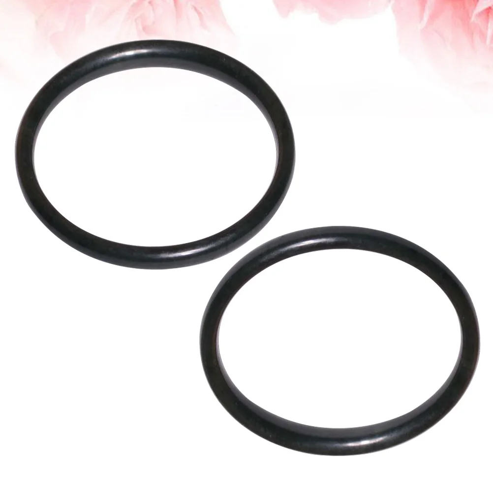 

2Pcs Round Plastic Bag Handles Black 10cm Inner Diameter DIY Handmade Bag Accessories Replacement Handbag Handle Rings Durable