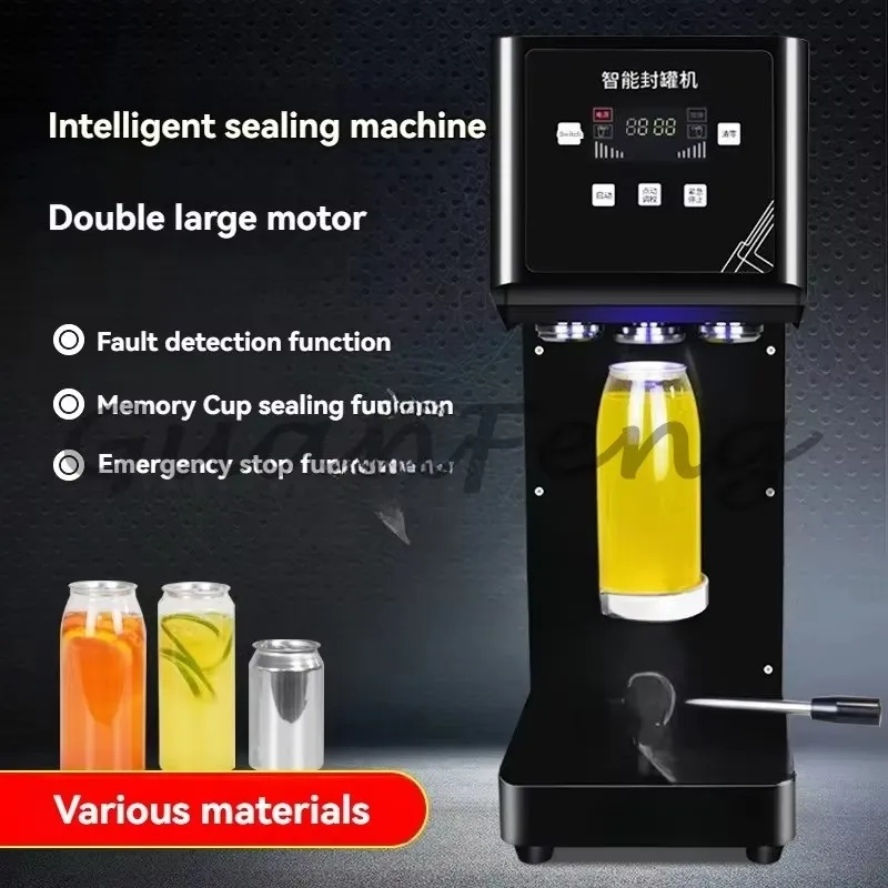Automatic intelligent can sealing machine, 110V 220V aluminum PET bottle beer sealing machine