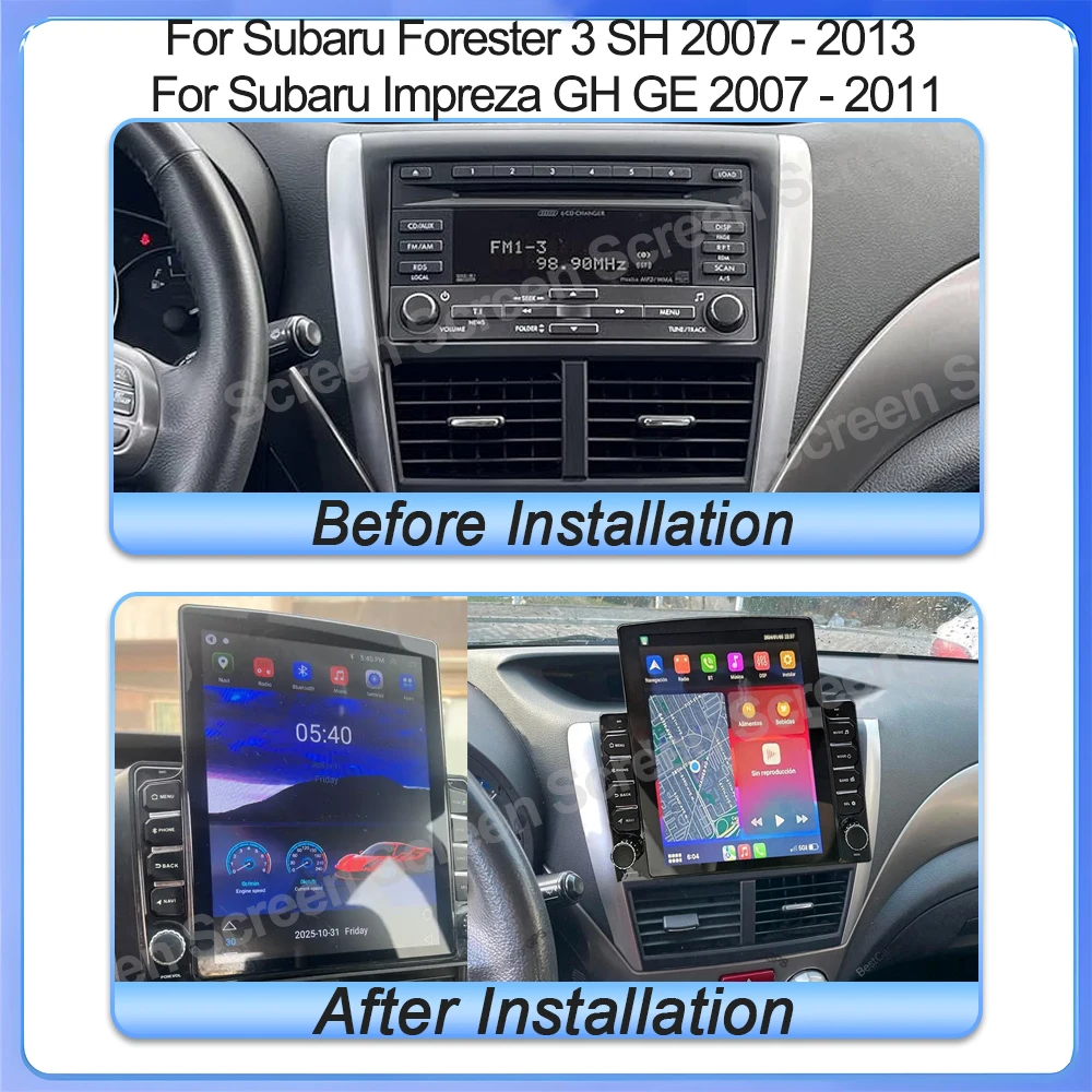 Car Radio For Subaru Forester 3 Sh 2007 - 2013 For Subaru Impreza Gh Ge 2007 - 2011 Android 16 Navigation GPS Stereo Head Unit
