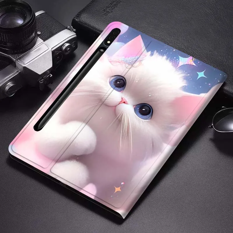 

Cute Cat Art Popular Gift For Samsung Galaxy Tab S6 S7 S8 S9 S10 FE Plus Lite Soft Flexible Support Tablet Case