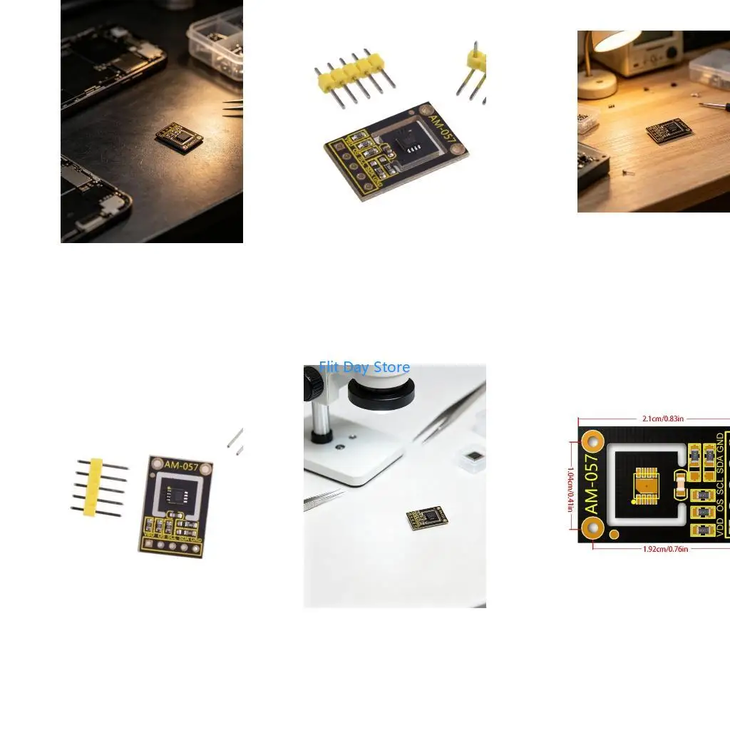 F92C Wearable Project I2C Board MAX30205, 21 x 14 mm Part for Temperature Data Use, Device Wiring Work, and Small Layout Use for