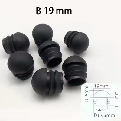4pcs Spherical Head Black Plastic Round Head Tube Hole Plugs Chair Leg Caps Insert Plugs Floor Protector Furniture Bottom Covers - Image 16