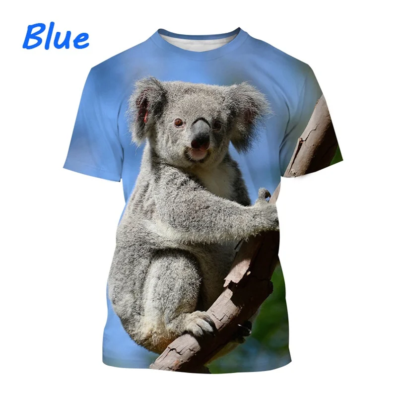 T-Shirts 3D Printed Kawaii Animal koala Summer Round Neck TShirt Casual Boys Girls Tops Oversized Fashion Kids Tees Clothing