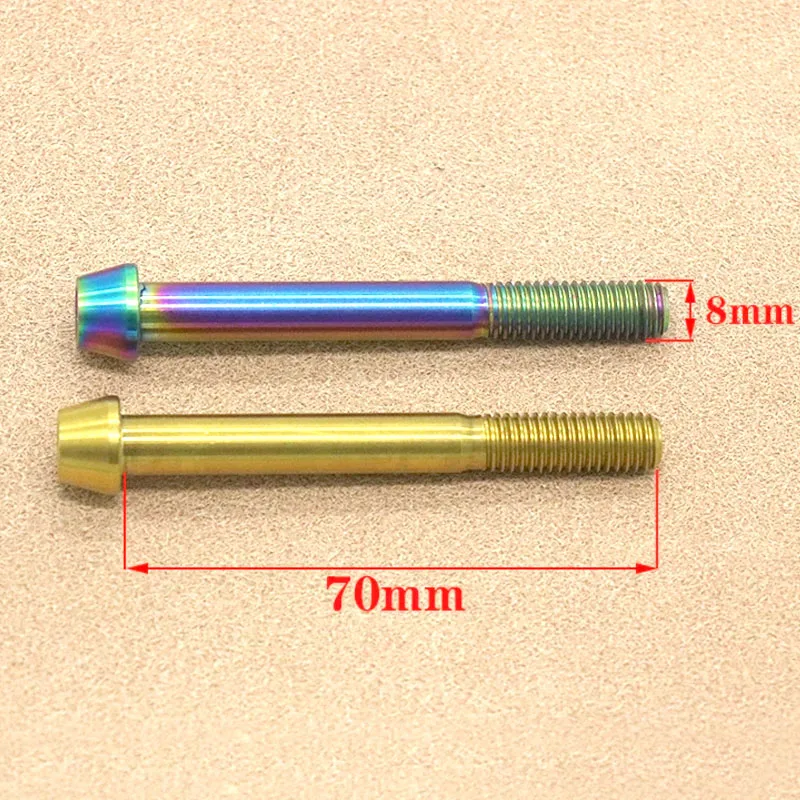 Colorful Titanium Alloy CNC Screws Bike Headset Cap Bolt For Brompton MBX Ultralight Stem Screw Bicycle Parts M8x70mm 1 Pc