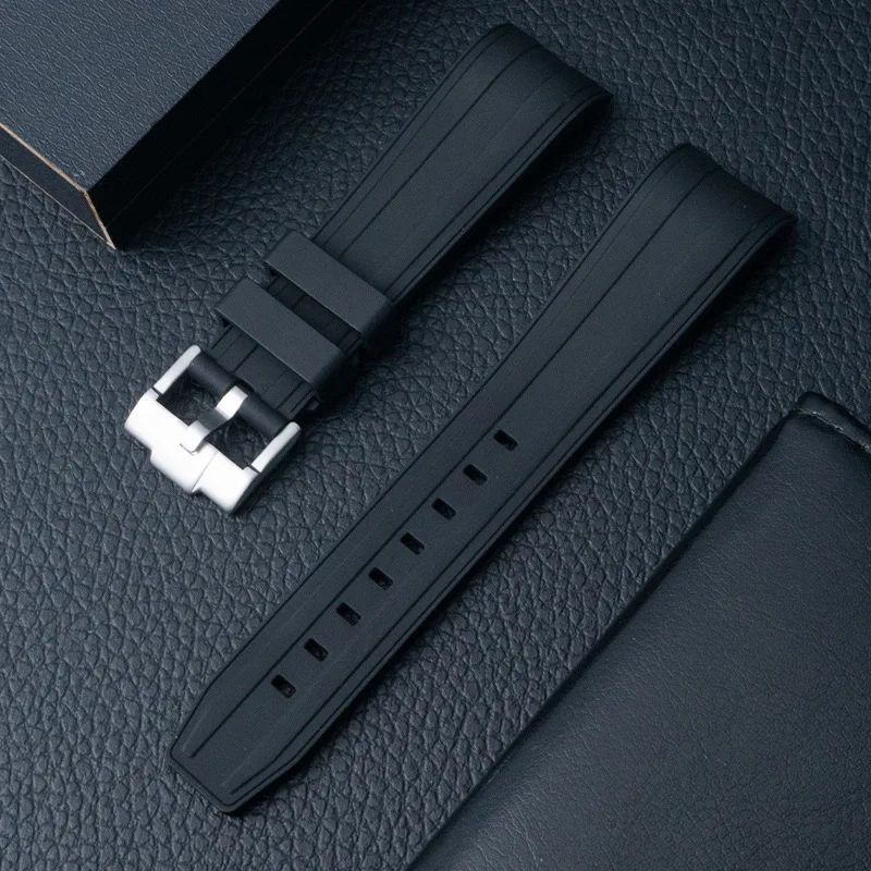 Premium Grade Vulcanized FKM Rubber Watch Strap for Chost Fast Release 21MM Watchbands Rubber Strap Tropical Diving Waterproof