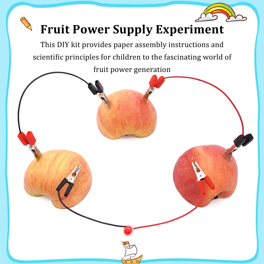 Children Bio Energy Science Kit Fun Potato Fruit Supply Electricity Experiments Toys Kids Student Learining DIY Science Toy