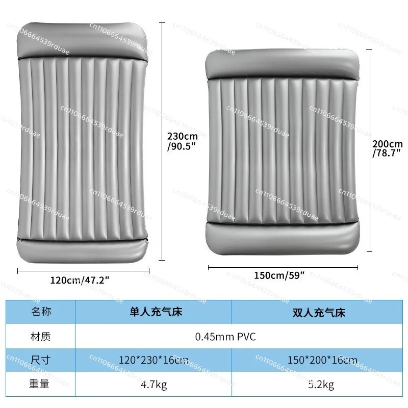 Double Pillow Inflatable Water Mattress Single Double Spa Bed Sauna Massage Bath Water Bed Thickened PVC Air Bed