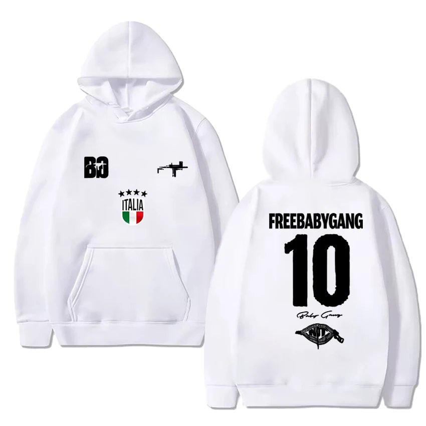Hot Rapper Baby Gang Album Tour 2025 printed Sweatshirt Autumn Winter Men women vintage pullovers Unisex Fleece Casual Hoodie